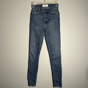 Reformation High & Skinny Jeans in Rhine Size 23